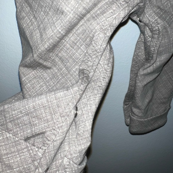 &Matilda Jane Overalls with textured grey look and orange thread - Picture 6 of 8